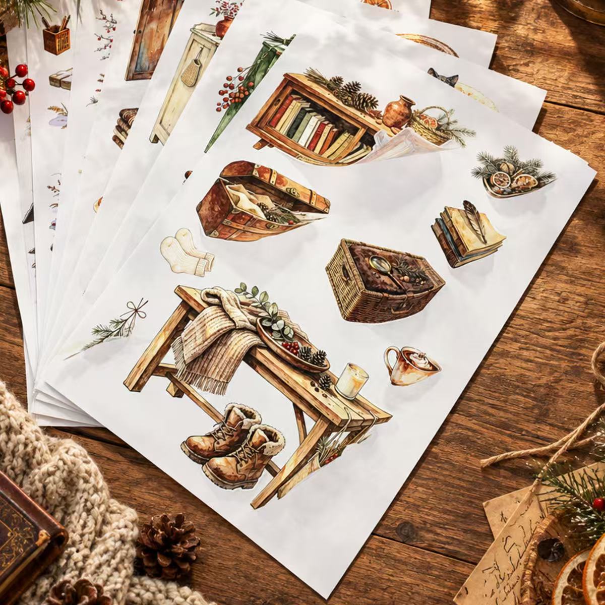 Cozy Winter Cottage Sticker Book