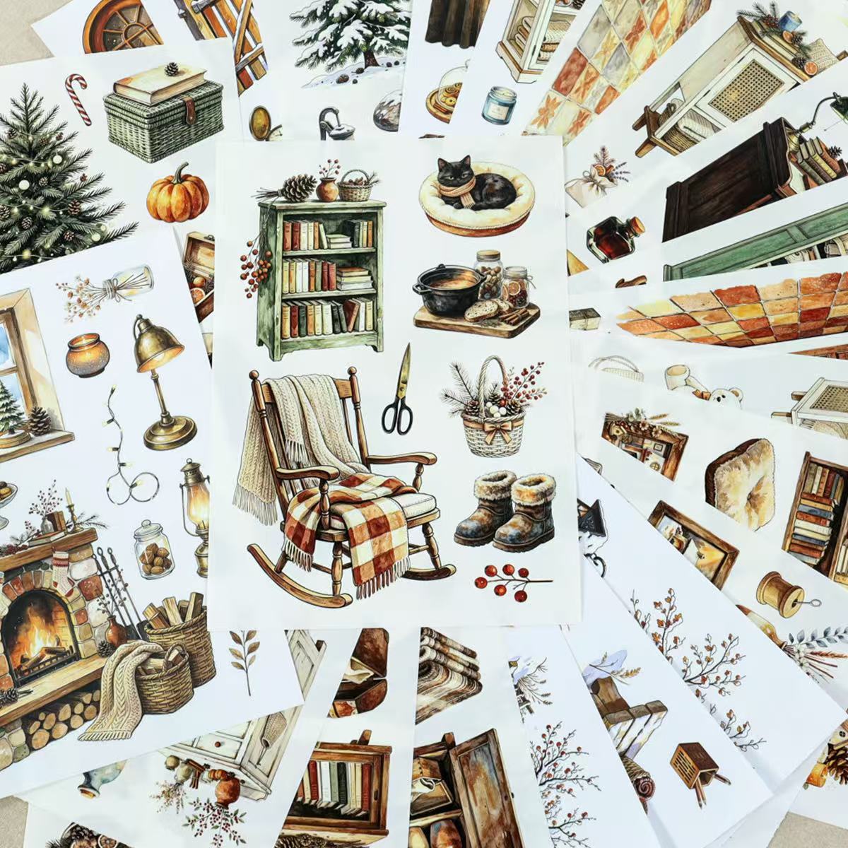 Cozy Winter Cottage Sticker Book