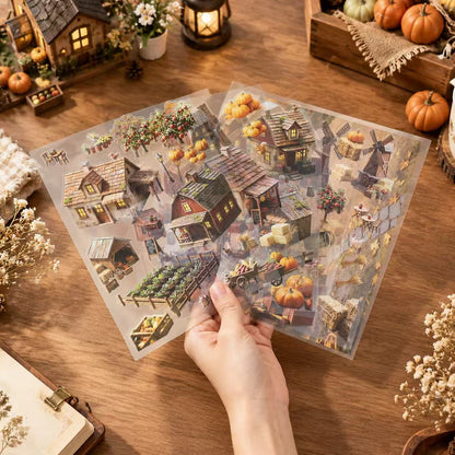 Autumu Harvest Farm Diorama Stickers