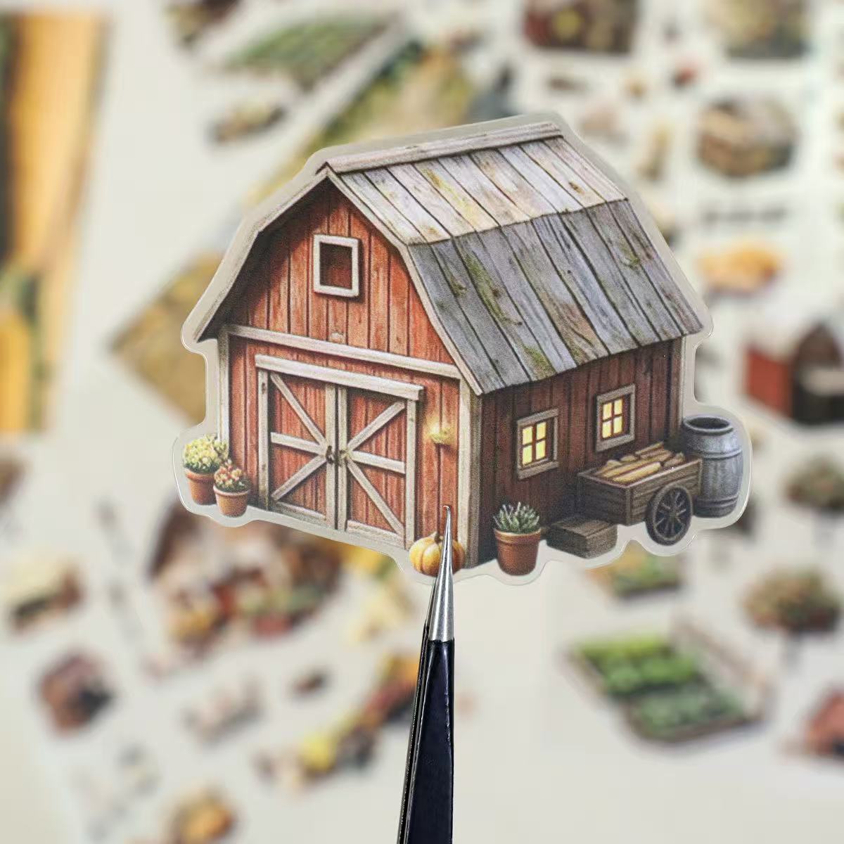 Autumu Harvest Farm Diorama Stickers