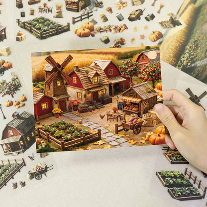 Autumu Harvest Farm Diorama Stickers