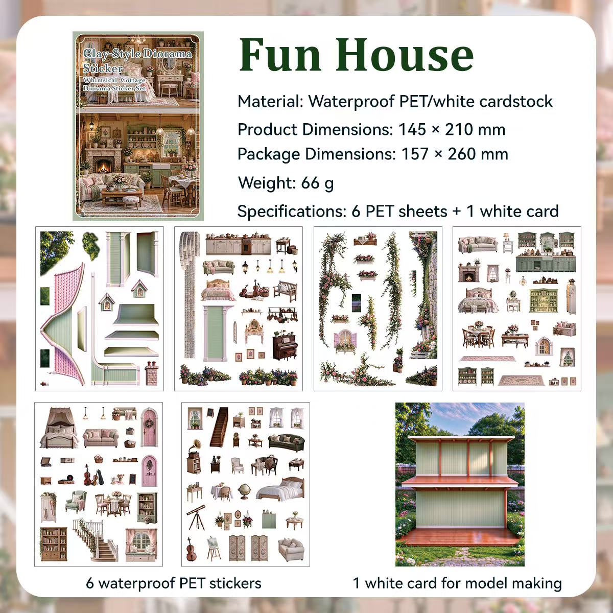 Fun House Diorama Stickers