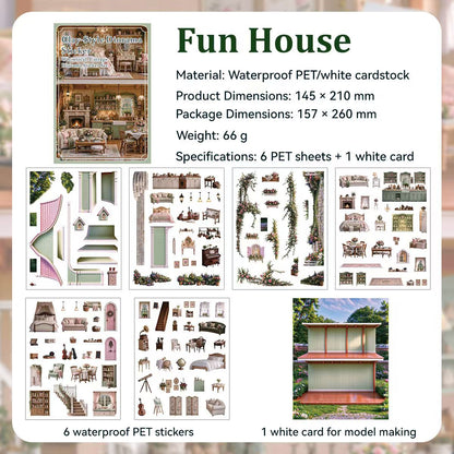 Clay-Style Diorama Stickers Collection