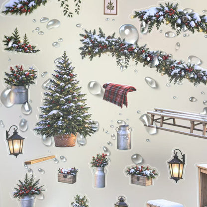 Fireside Christmas Diorama Stickers