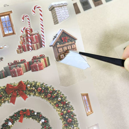 Fireside Christmas Diorama Stickers