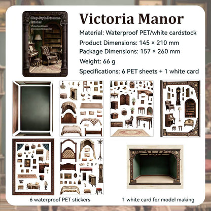 Clay-Style Diorama Stickers Collection