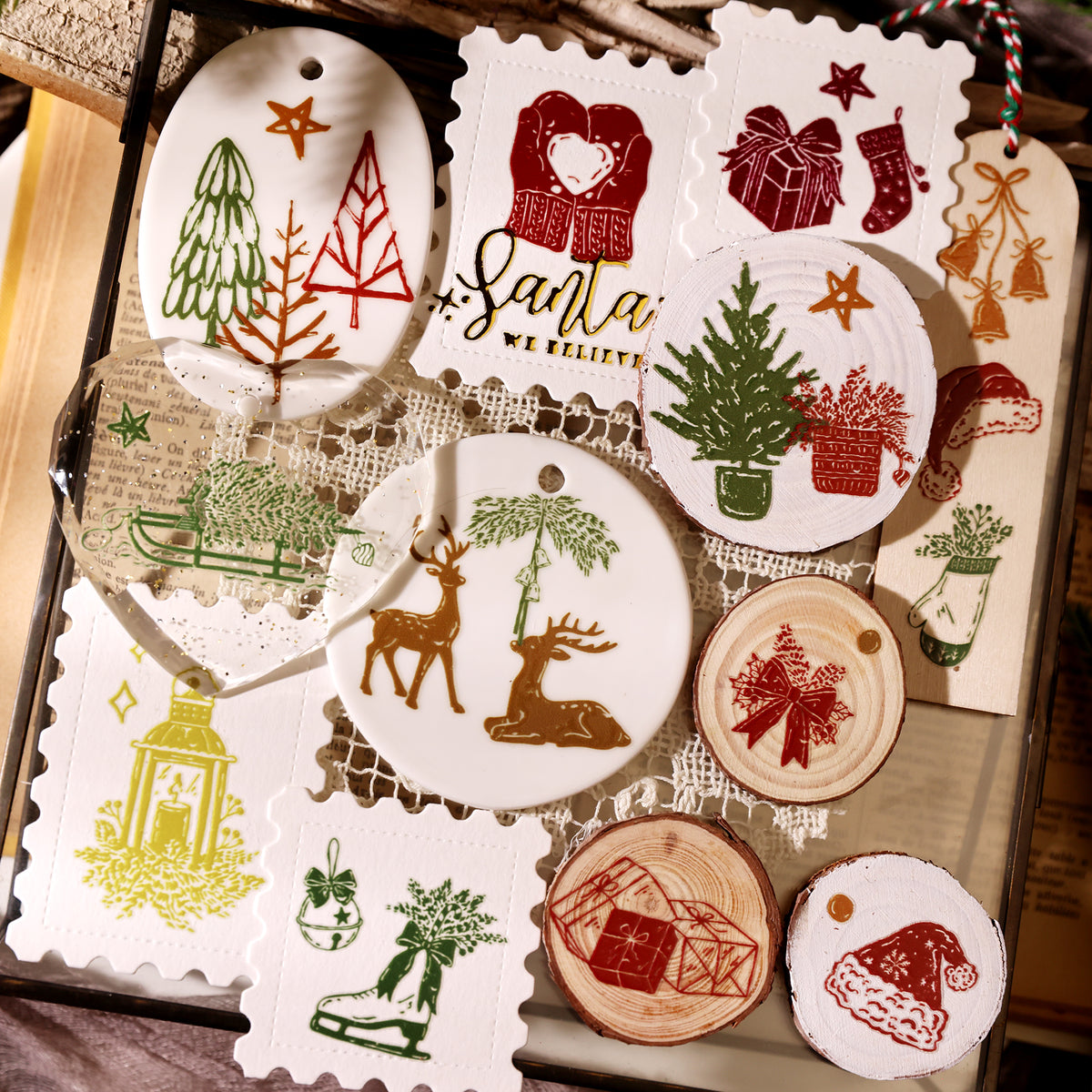 Christmas illustration Transfer Stickers