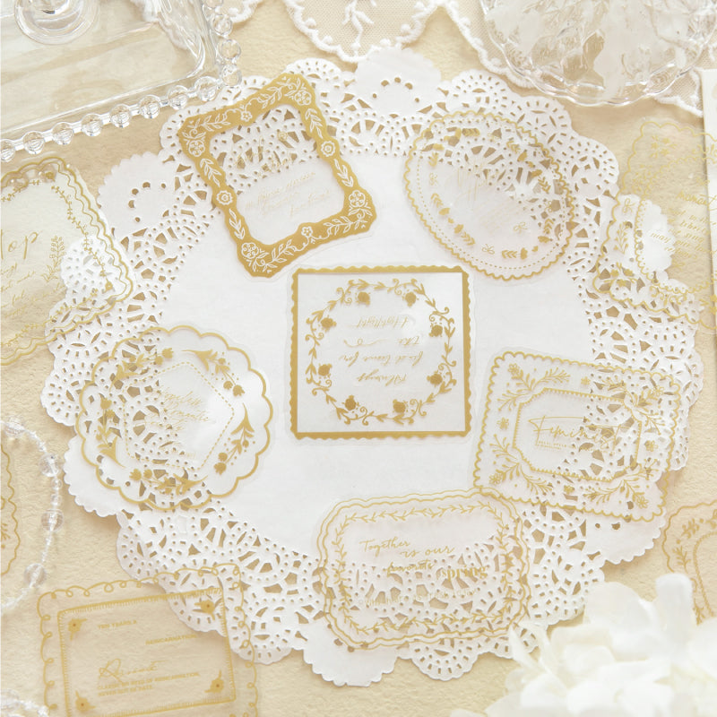 Vintage Typography Frame Stickers