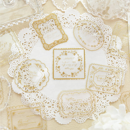 Vintage Typography Frame Stickers