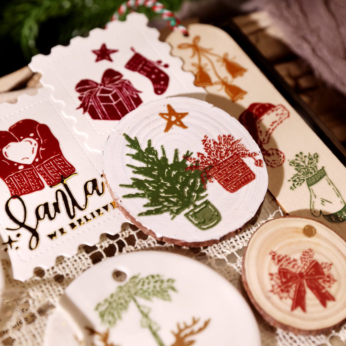 Christmas illustration Transfer Stickers