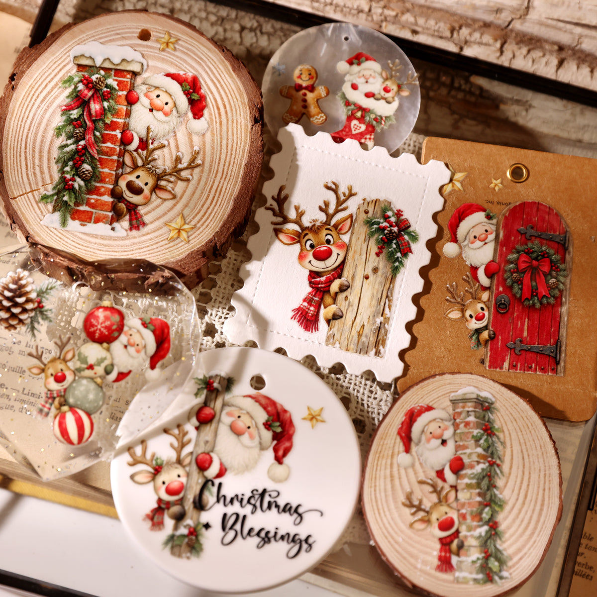 Christmas Santa Claus Transfer Stickers