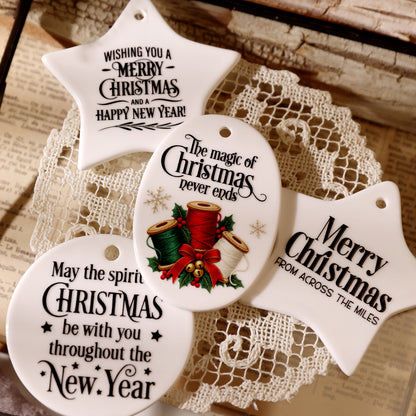 Christmas Typography Black Transfer Stickers