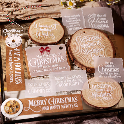 Christmas Holiday Words Transfer Stickers