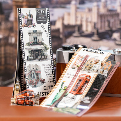 City Filmstrip Sticker Book