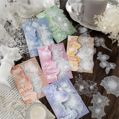 Moonlit Floral Shadows Stickers
