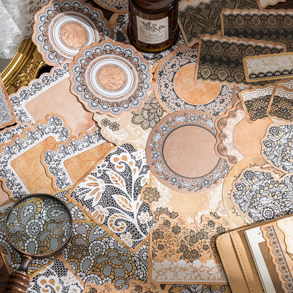 Vintage Yellowed Lace Paper