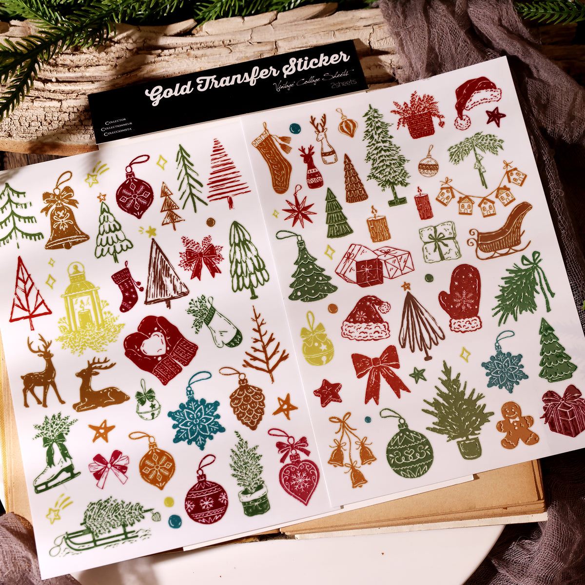 Christmas illustration Transfer Stickers