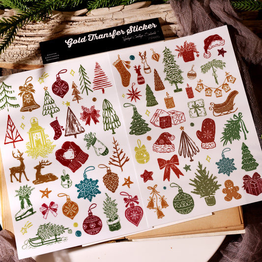 Christmas illustration Transfer Stickers