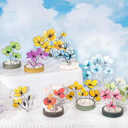 Draw Flowers and Traces Stickers