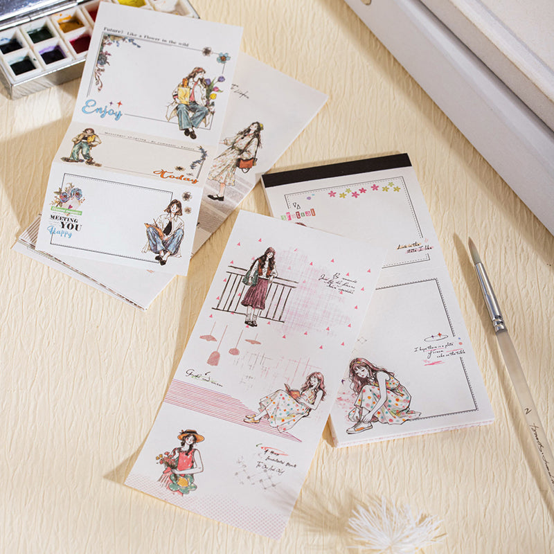 Girl Chasing Light Memo Pad