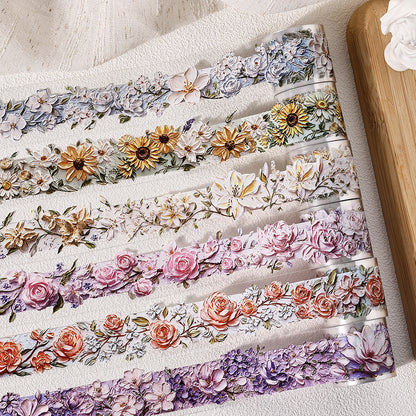 Embossed Oil Painting Floral Tape