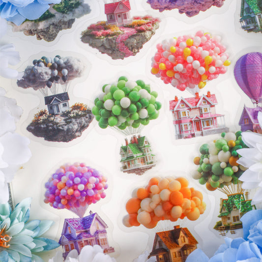 Flying House Stickers