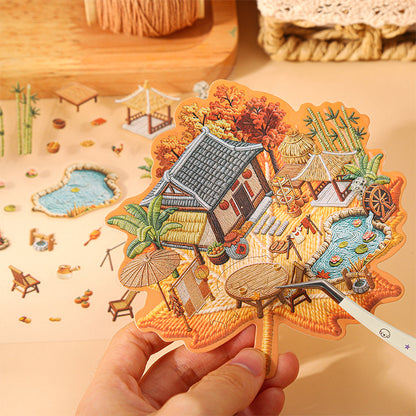 Embroidered Autumn Stickers
