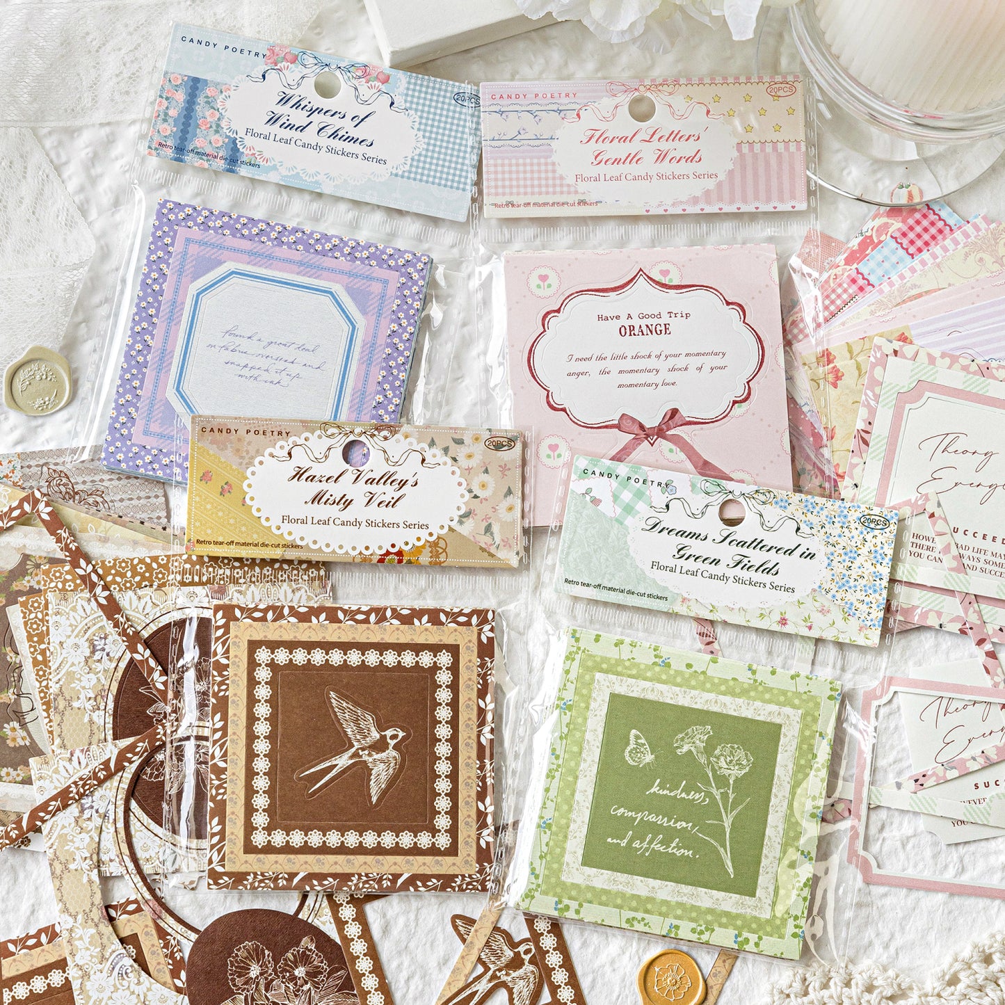 Floral Leaf Candy Stickers