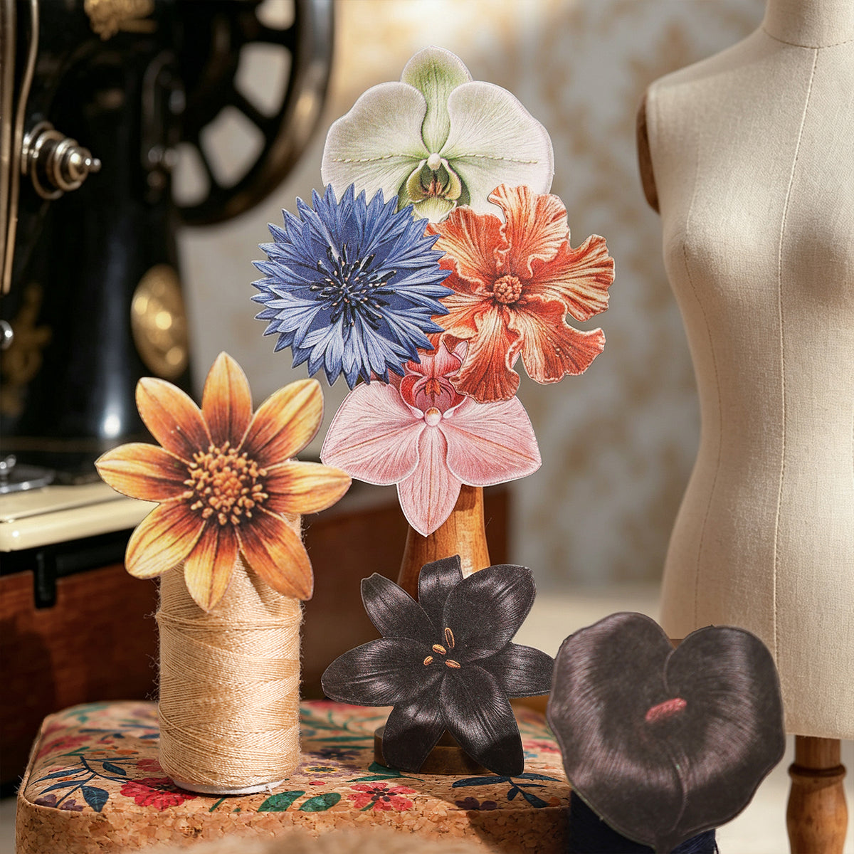 Woven Floral Omnia Stickers