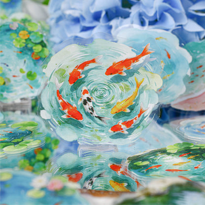 Clear Pond Koi Stickers