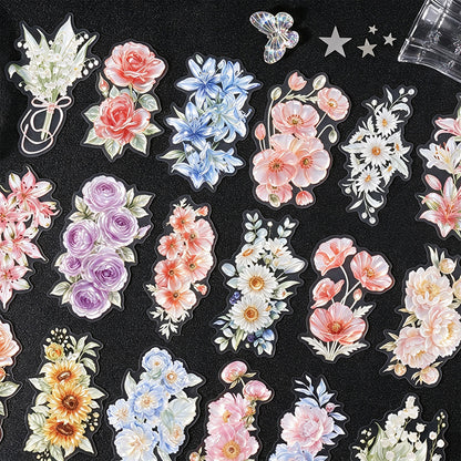 Iridescent Floral Stickers