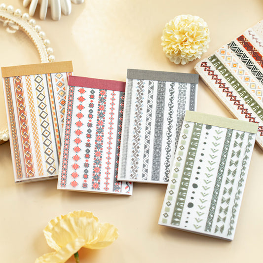 Bohemian Geometric Border Sticker Book