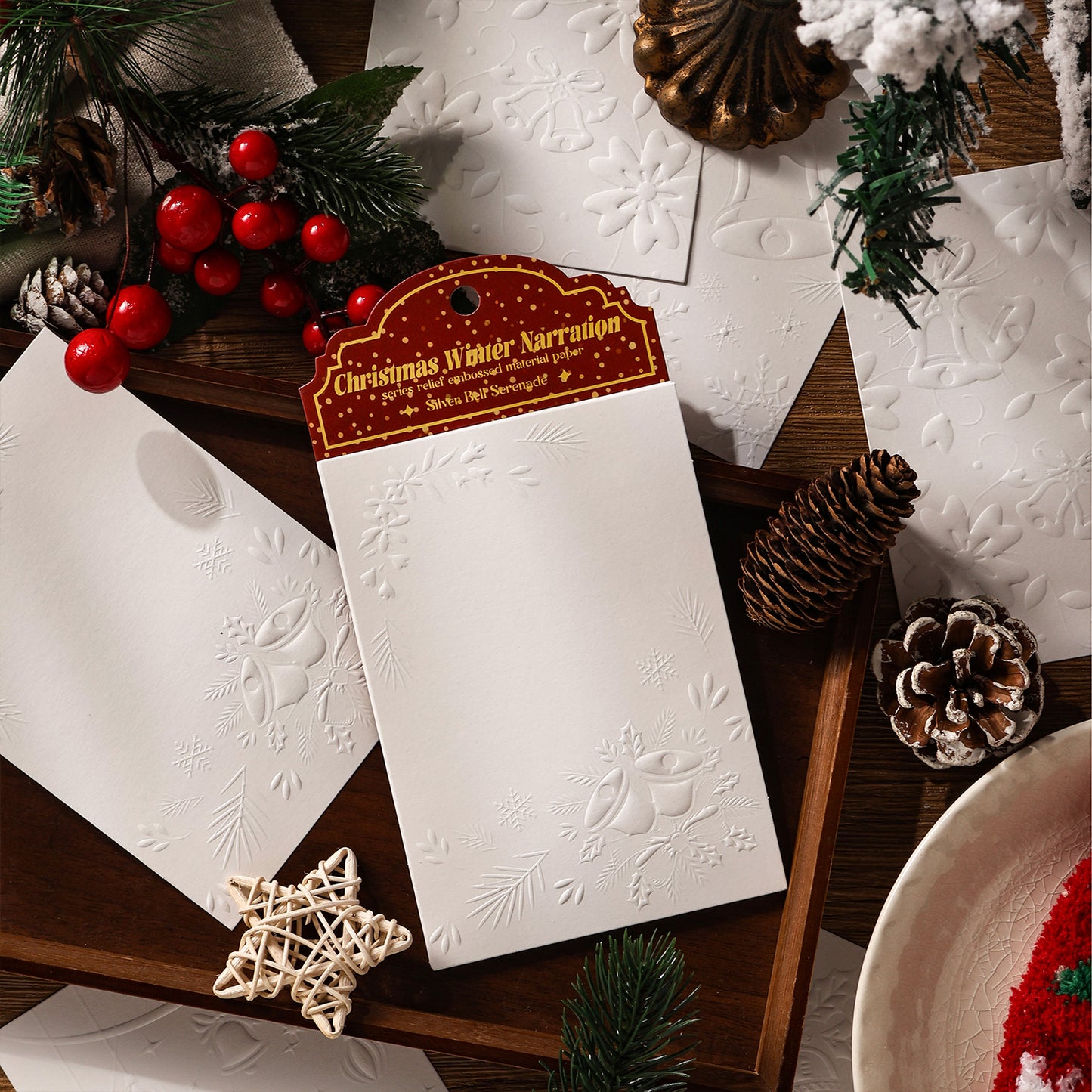 Christmas Winter Tales embossed Papers