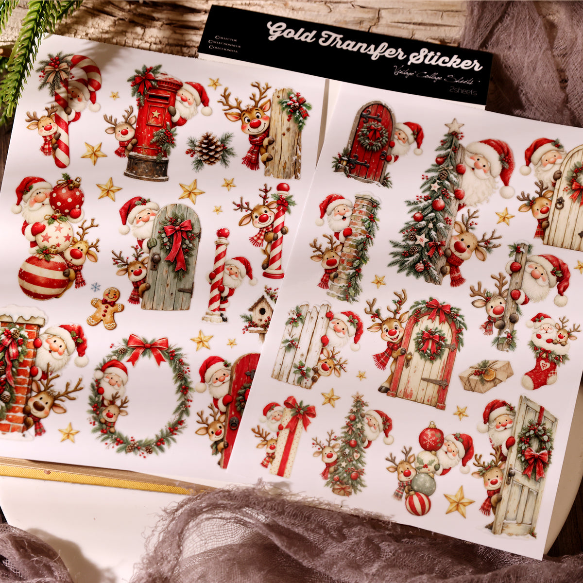 Christmas Santa Claus Transfer Stickers