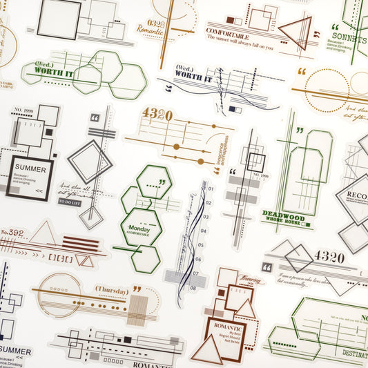 Geometric Interlace Stickers