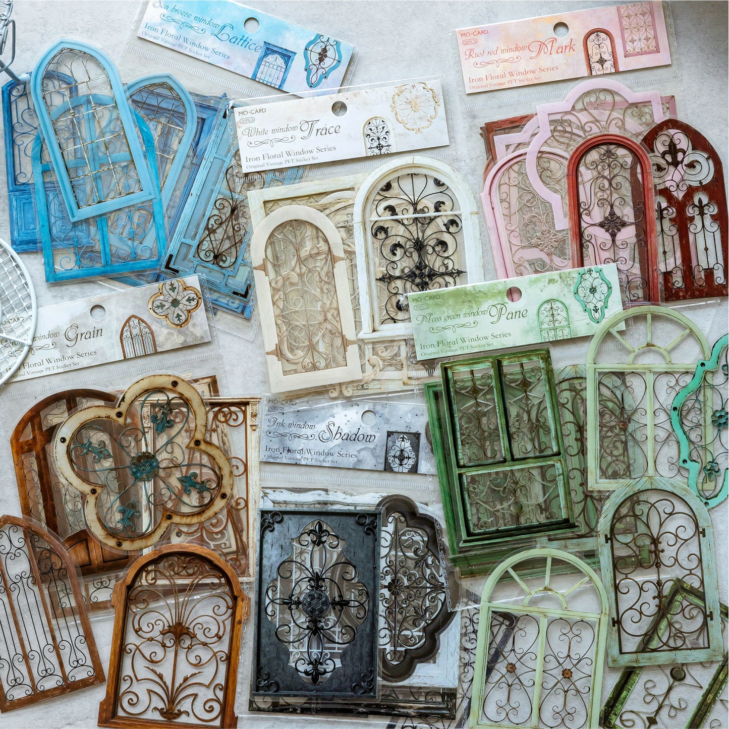Iron Floral Window Stickers