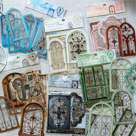 Iron Floral Window Stickers