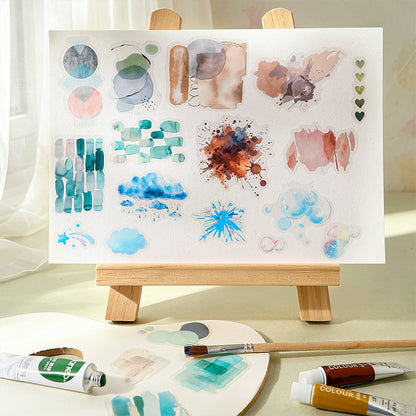 Misty Watercolor Sticker Book
