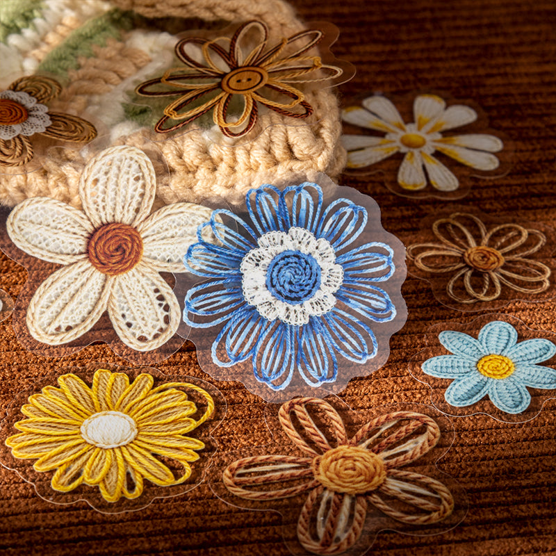Vintage Embroidered Floral Stickers