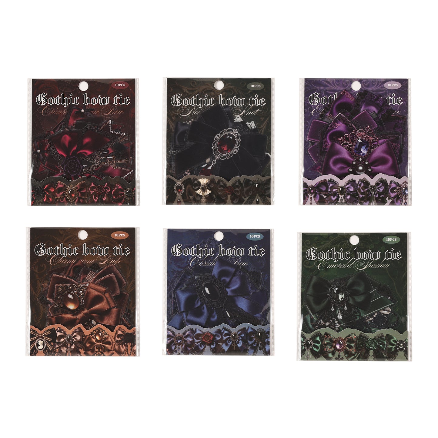 Gothic Bow Tie Stickers