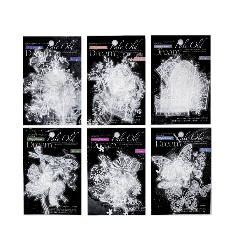 White Old Dreams Stickers