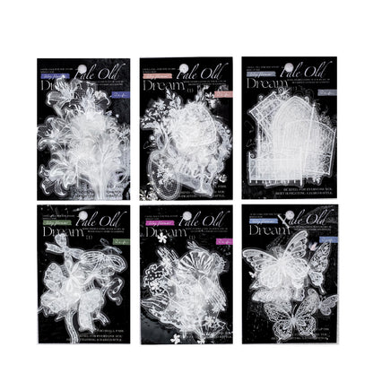 White Old Dreams Stickers