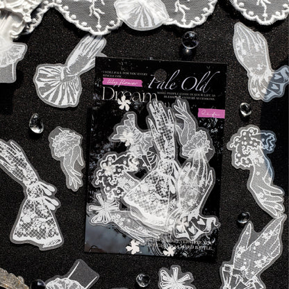 White Old Dreams Stickers