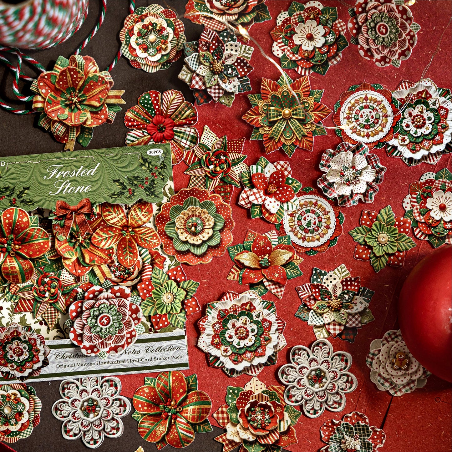 Christmas Floral Notes Stickers