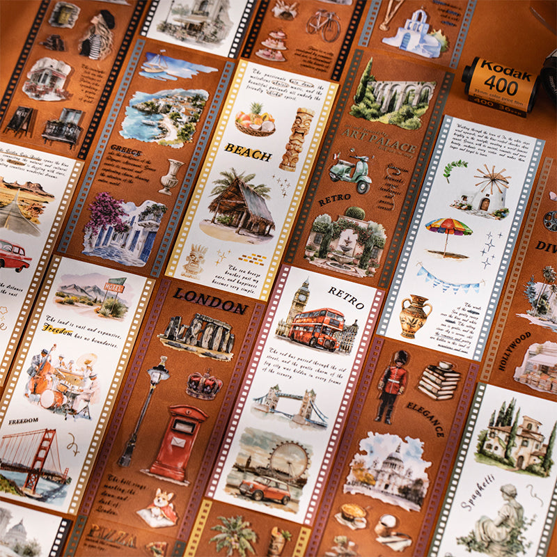 City Filmstrip Sticker Book