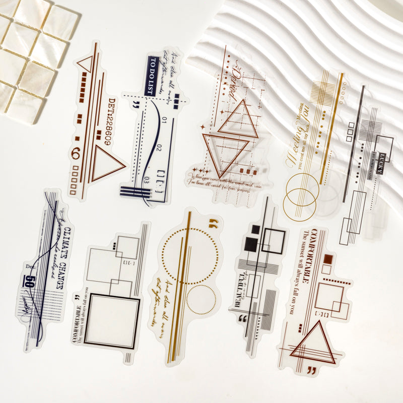 Geometric Interlace Stickers