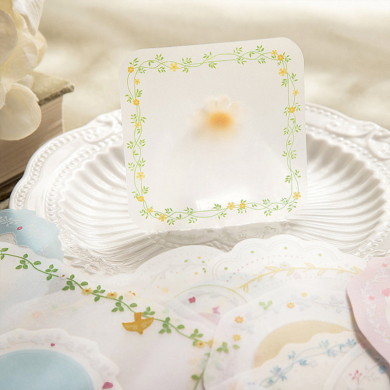 Floral Vellum Frame Stickers