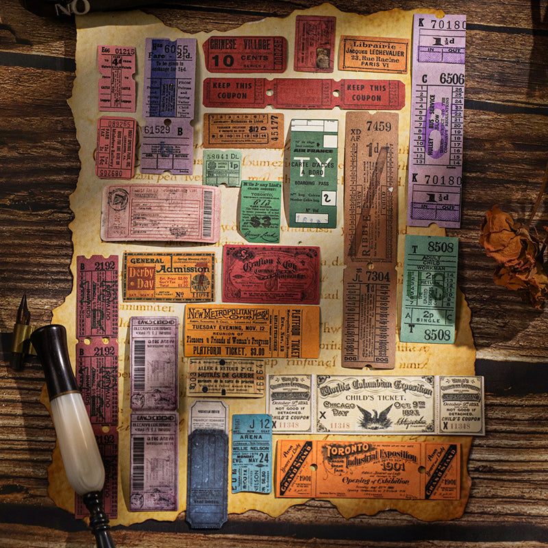 Antique Ticket Office Stickers