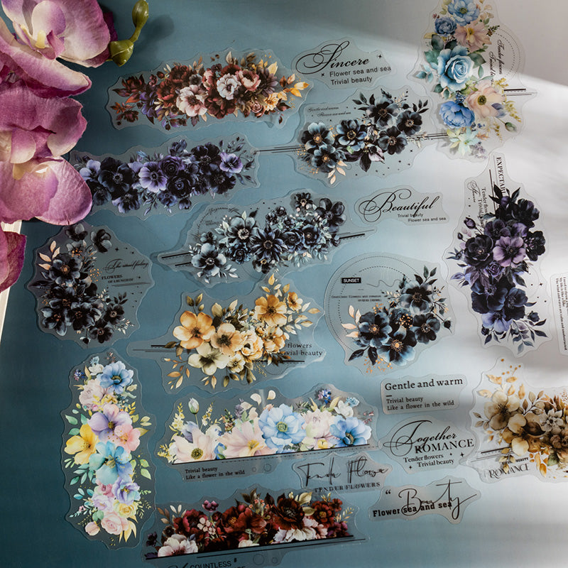 Twilight Flower Sea Stickers