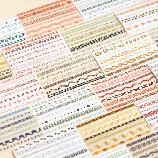 Bohemian Geometric Border Sticker Book